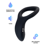 Черное эрекционное виброкольцо с управлением через приложение Lovense Diamo Vibrating Cock Ring Black