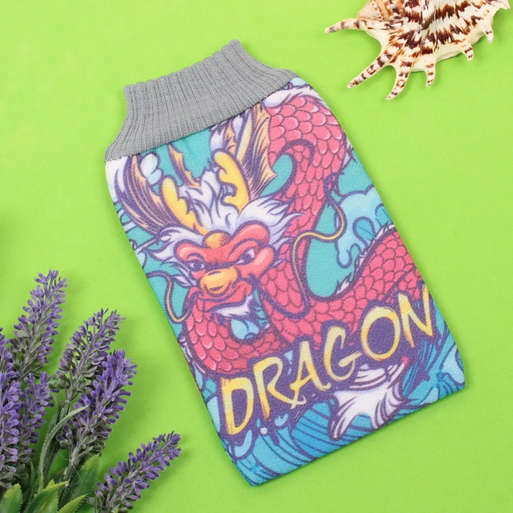 Мочалка - варежка скрaбирующая «Premium - DRAGON», 22.5*14.5*15см (ZIPпакет)