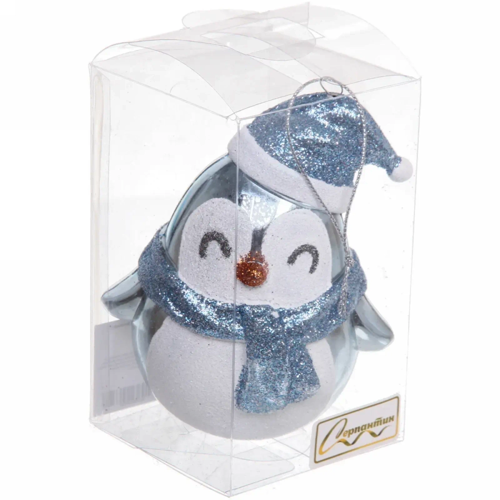 Ёлочная игрушка «Милый пингвинёнок» 12*7*12 см, голубой