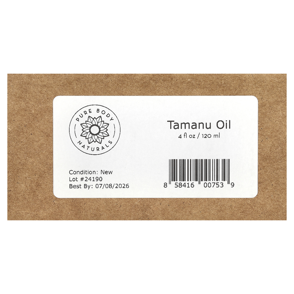 Pure Body Naturals, Масло таману для ночного чуда, 120 мл (4 жидк. Унции)