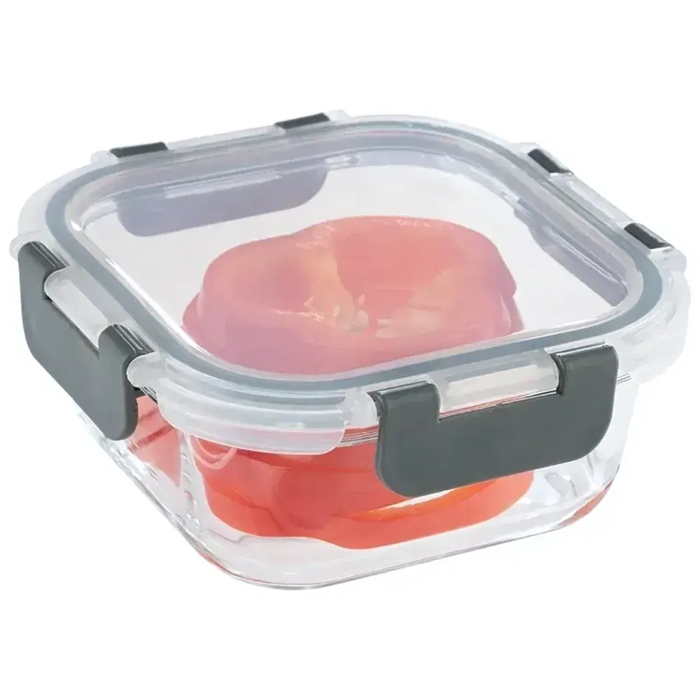 Контейнер, Praktisch, объем: 500 мл, из жаропрочного стекла с пластик крышкой со съёмными