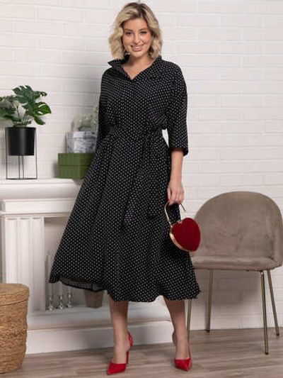 Платье Доминанта НЬЮ (черное/горох) П15242-16М LT Collection