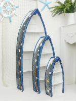 Полка напольная в морском стиле средняя 76 см