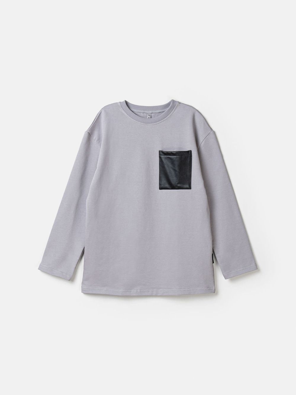 Свитшот облегченный "Туман" с карманом из эко-кожи 7+