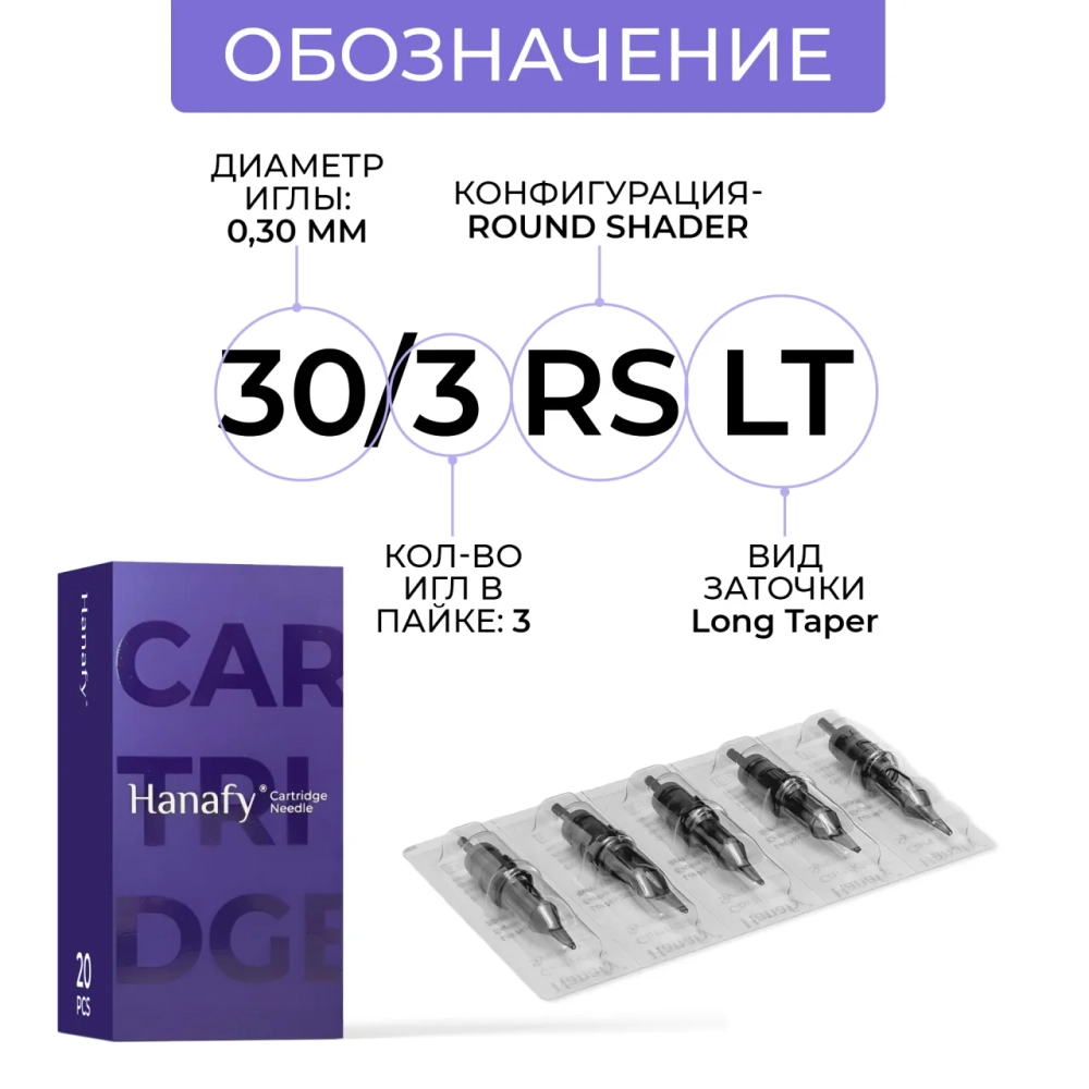 Картриджи HANAFY PRO 30/3 RSLT (20 шт.)