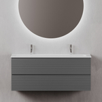 Тумба подвесная под раковину Sancos Folk, Grey soft 1195х445х500