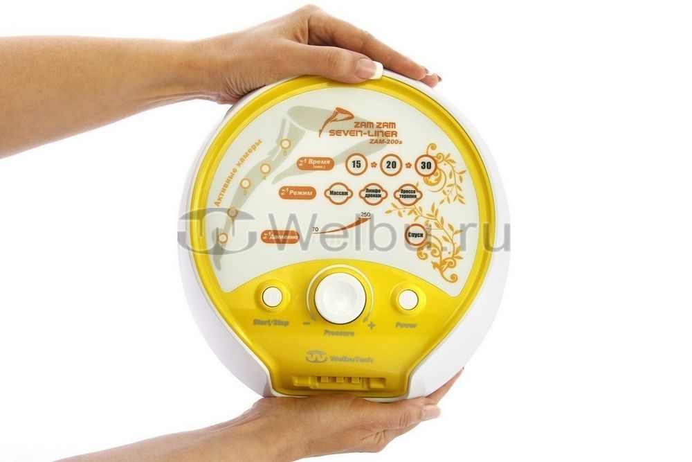 Аппарат для лимфодренажа и массажа WelbuTech Seven Liner Zam-200S, стандартный комплект, размер XL (новый тип стопы)