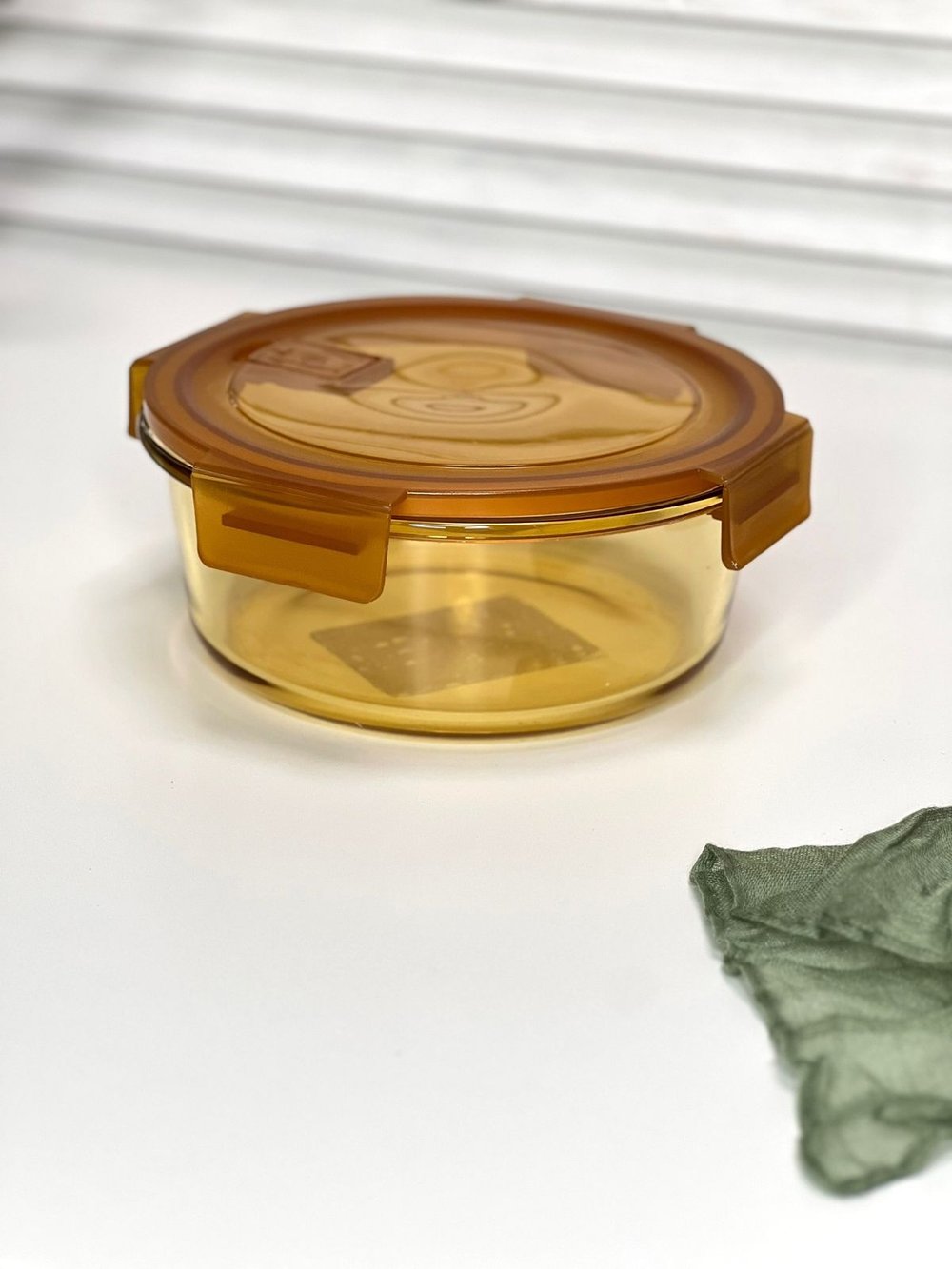 Контейнер стеклянный для еды с крышкой,400 мл