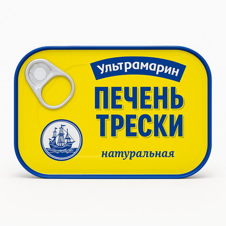 Печень трески Ультрамарин 120 гр