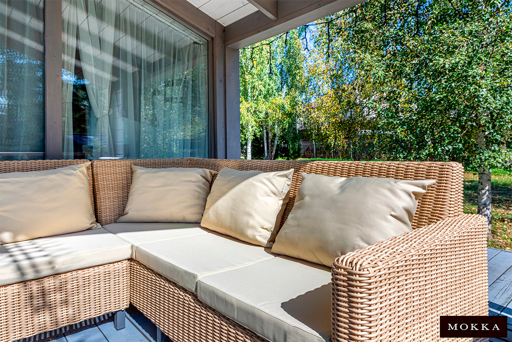 Диван угловой MOKKA BELLA, соломенный