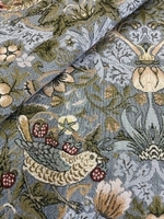 Гобеленовая ткань Воришки серо-голубой фон 175 см