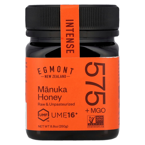 Egmont Honey, мед манука, необработанный и непастеризованный, UMF™ 16+, MGO 575+, 250 г (8,8 унции)