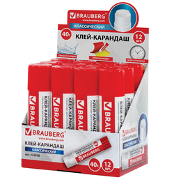 Клей-карандаш BRAUBERG, 40 г, 222928