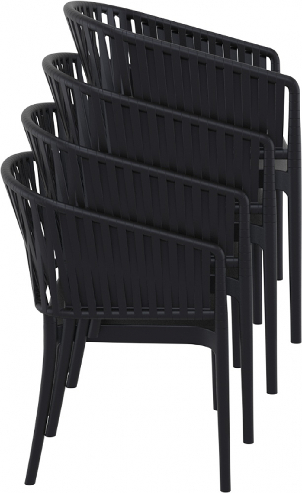 Кресло пластиковое Siesta Contract Portofino, черный