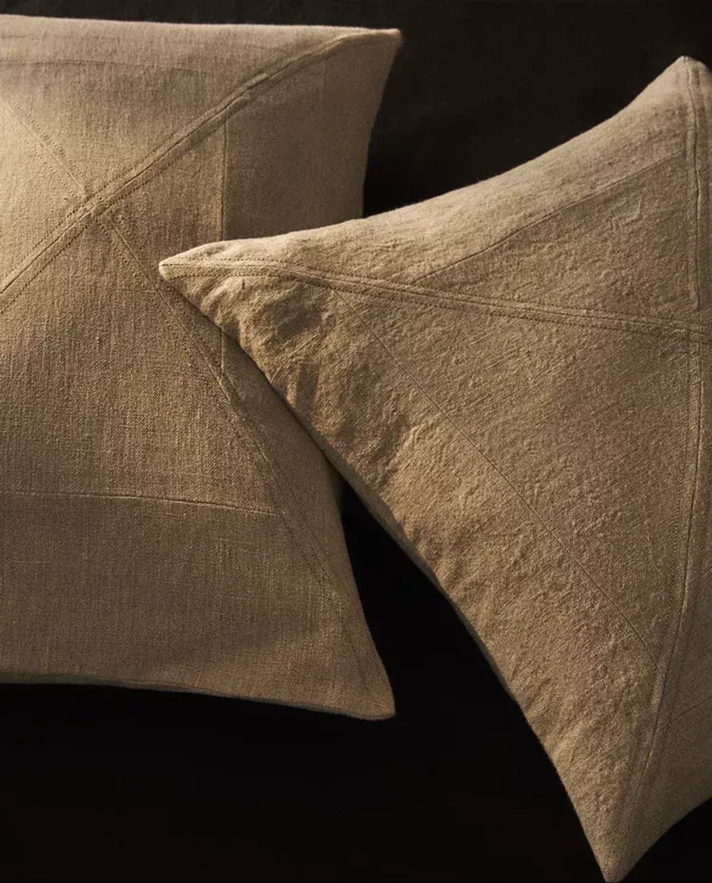 ZARA HOME ЛЬНЯНАЯ НАВОЛОЧКА ДЛЯ ДЕКОРАТИВНОЙ ПОДУШКИ, СВЕТЛО-БЕЖЕВЫЙ