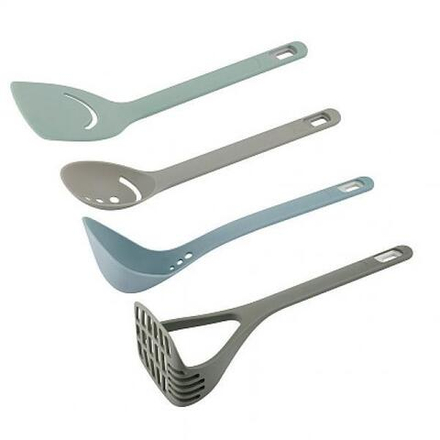 Mallony Набор кух. навески, AURORA, из 4 предметов с защелк. (половник, карт-мялка, ложка, лопатка)