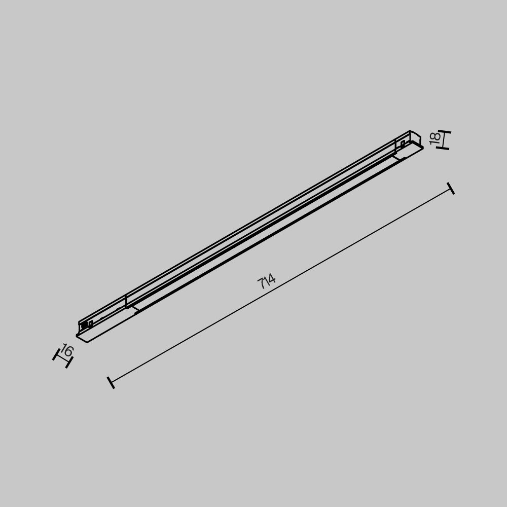 Трековый магнитный светодиодный светильник Maytoni Exility   TR231-2-15W3K-B