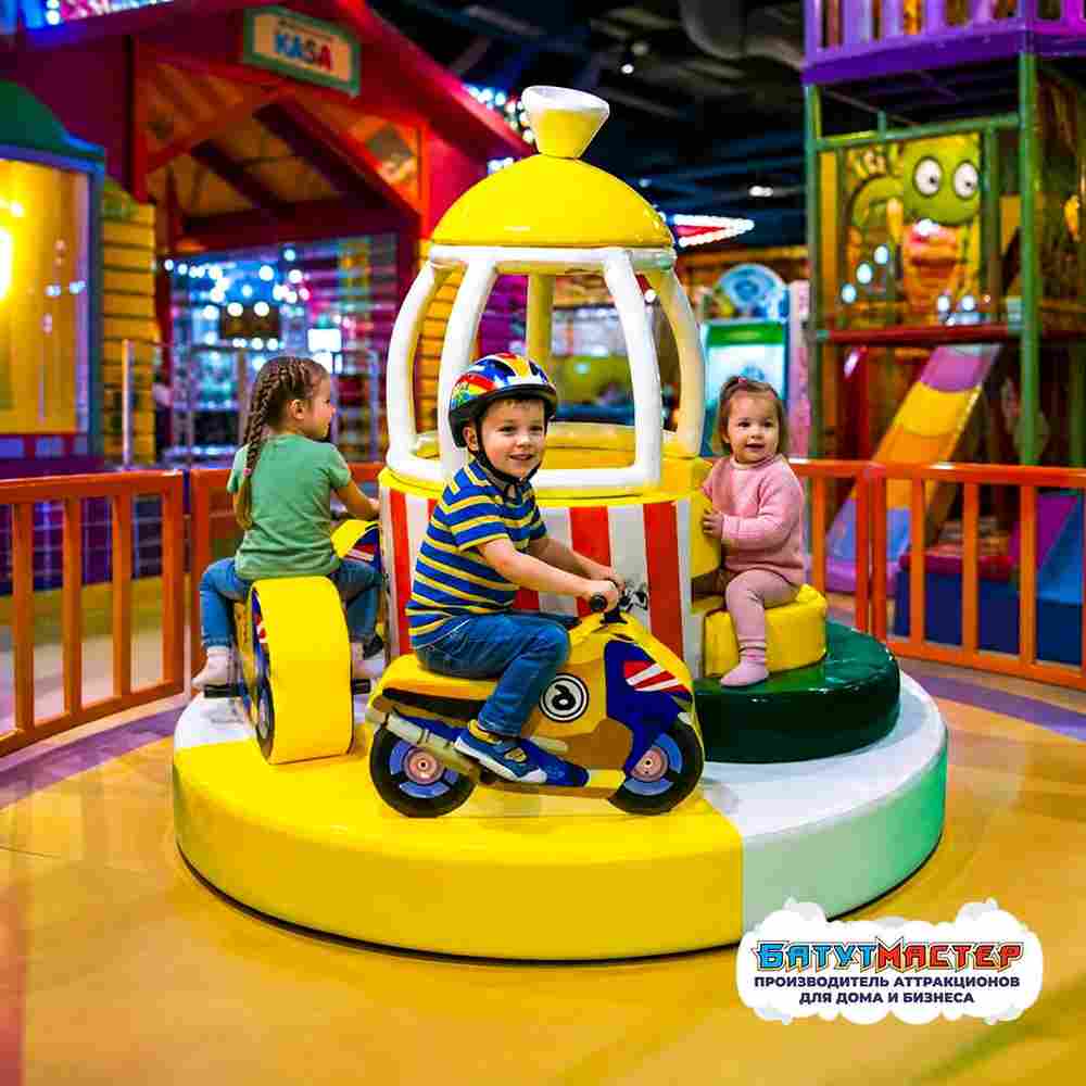 Электрическая карусель детская 4KIDS "Мототрек"