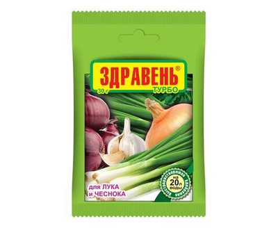 Удобрение Здравень Турбо для Лука и чеснока 30гр