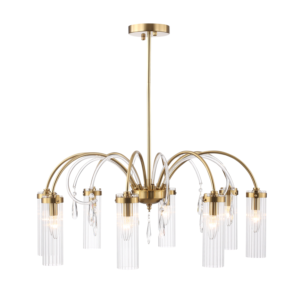 SL1401.303.08 Люстра подвесная ST-Luce Латунь/Латунь, Прозрачный E14 8*40W ЛЮМИНЕРА