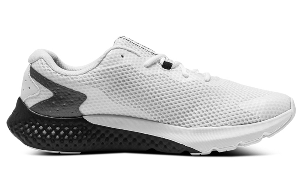 Under Armour Charged Rogue 3 sports comfortable fabric shock absorption, non-slip, wear-resistant, breathable, lightweight, low-cut casual running shoes men's white