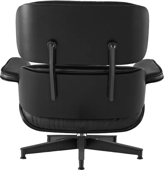Кресло с оттоманкой Eames Lounge Total Black Limited Edition