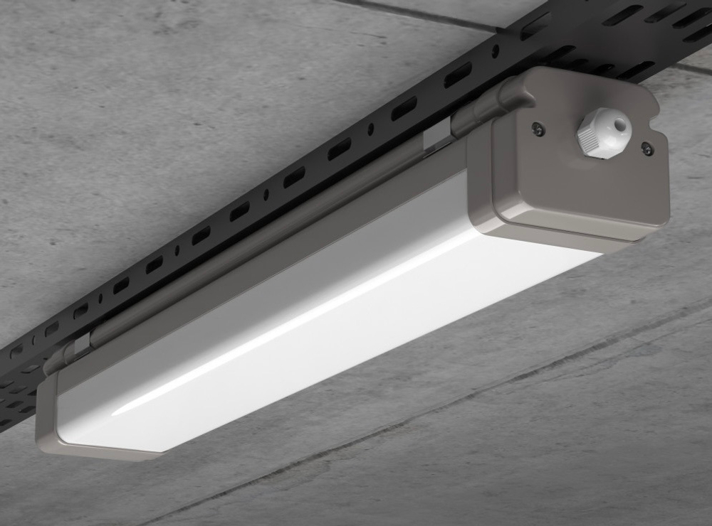 Светильник LED ДСП Айсберг ll мини 27Вт 5000К 3075Лм опал IP65 590х85х70мм DARKLUM