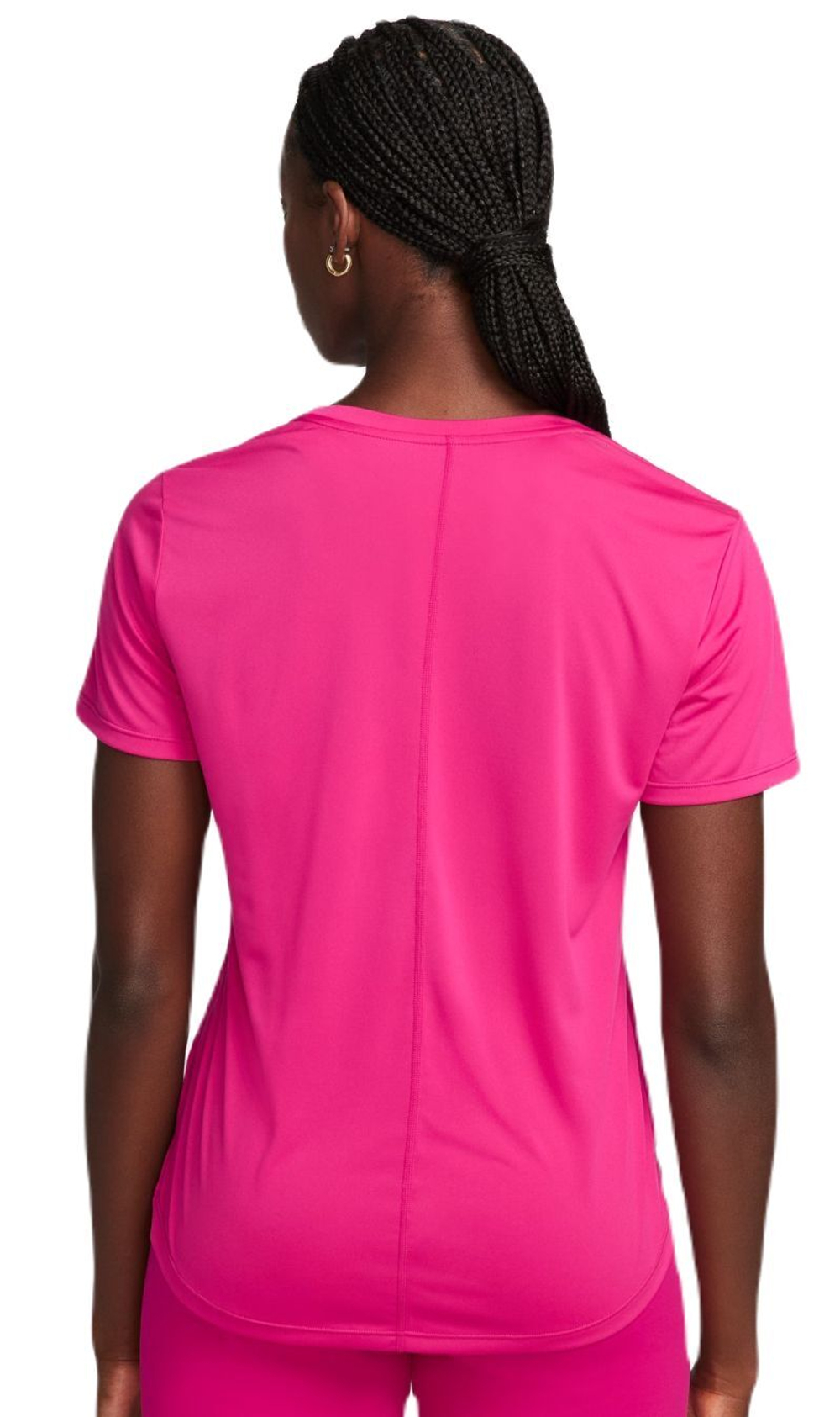 Женская теннисная футболка Nike Dri-FIT One Short Sleeve Standard Fit Top - fireberry/white