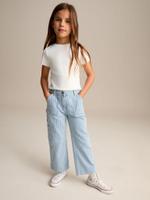 Джинсы карго для девочки Next E29-134, Голубой, Белый