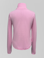 Лонгслив LJHY 3615 однотонный на молнии с вышевкой на груди