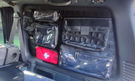 Панель MOLLE на стекло багажника Mitsubishi Pajero 2 Правая