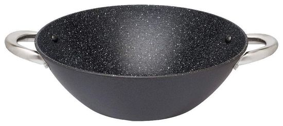 Казан чугунный "Wok" 3,6 л. с антипригарным мраморным покрытием Kamille KM-4806MR