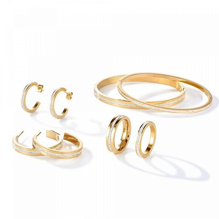 Кольцо Coeur de Lion Crystal-Gold 0129/40-1816 55 цвет золотой