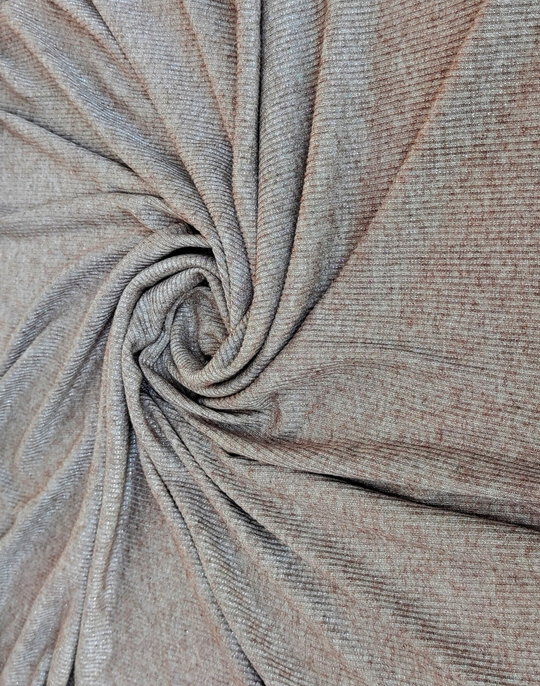 Трикотаж лапша, бежевый меланж, люрекс, вискоза SOFI