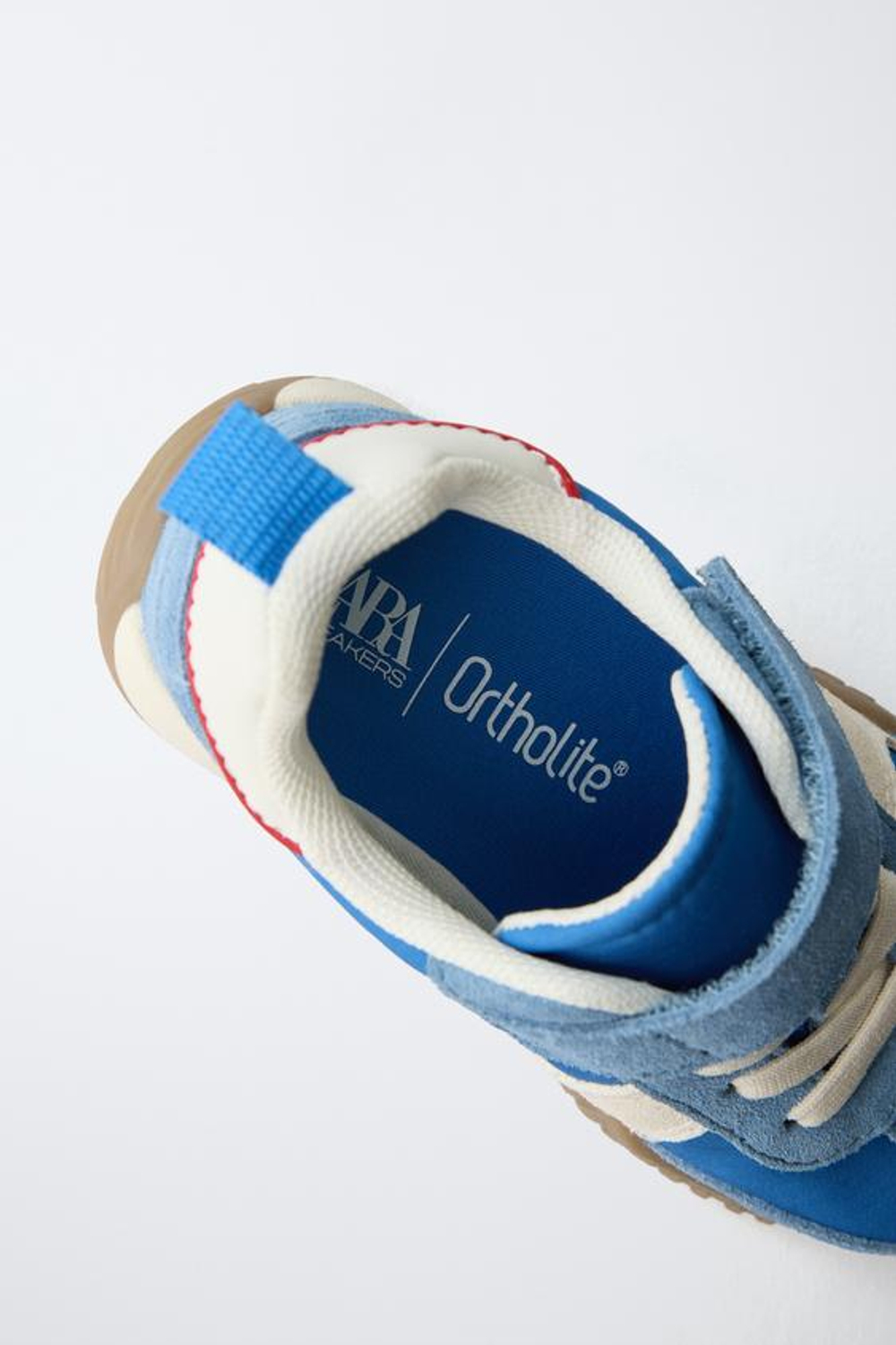 ZARA СПОРТИВНЫЕ КРОССОВКИ ИЗ ЗАМШИ, ЯРКО-СИНИЙ