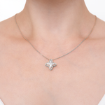 Подвеска-бегунок из белого золота с фианитами