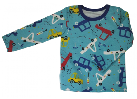 Пижамная кофта 384/9 авто на голубом