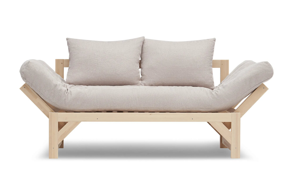 Диван кушетка Элиза, рогожка, белый