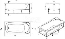 Акриловая ванна Roca BeCool (Рока БиКул) 190х90, ZRU9303020