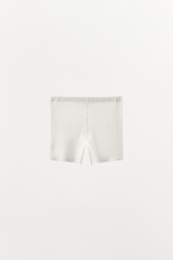ZARA ШОРТЫ В РУБЧИК, БЕЛЫЙ