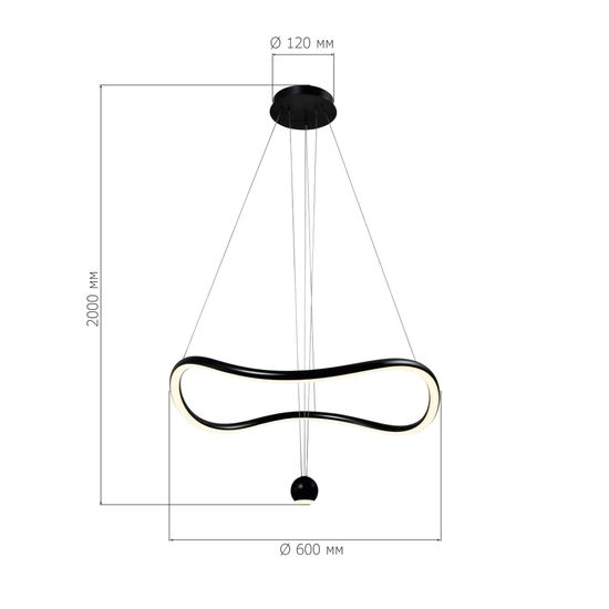 SL6209.403.35 Светильник подвесной ST-Luce Черный/Черный, Белый LED 1*35W 3000K ORIONE