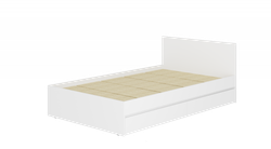 Кровать 1,2 м Симпл КР-07, белый