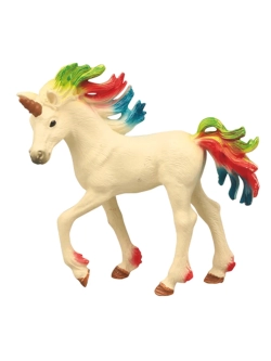 Набор фигурок животных Мир фэнтези Семья белых единорогов с радужной гривой 2 шт