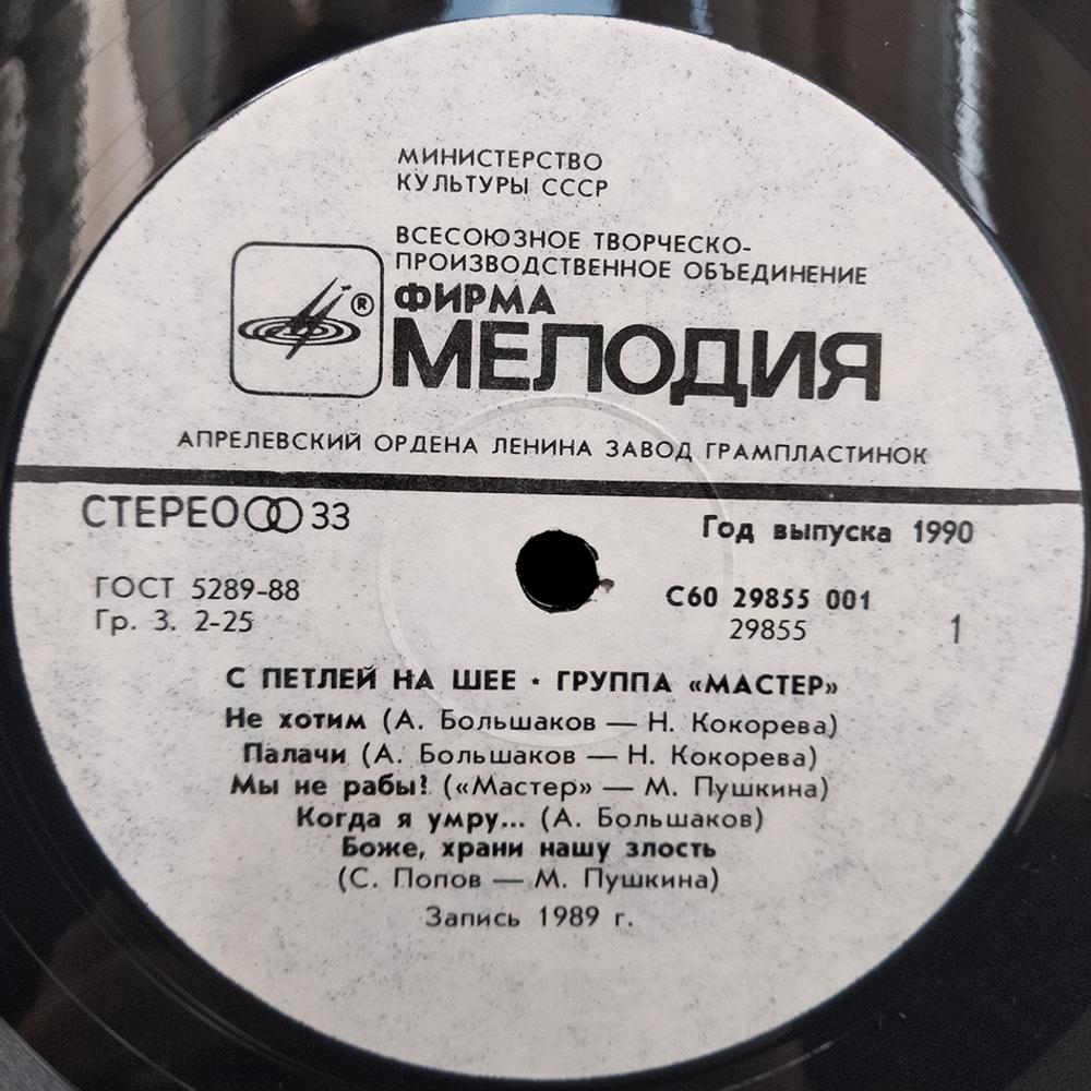 Мастер / С Петлей На Шее (LP)