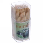 Зубочистки 130шт «Классика» в пластиковой квадратной банке