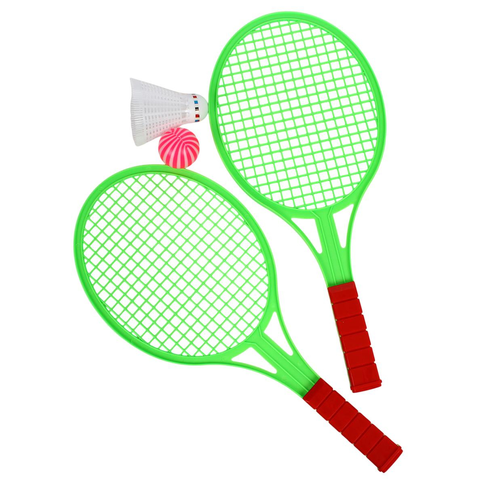 Бадминтон 2 ракетки+мяч+воланчик 34 см, 4 цвета микс, с-30900