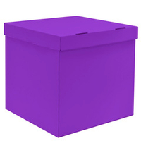 Коробка для воздушных шаров "Сюрприз" фиолетовый 60*60*60 см