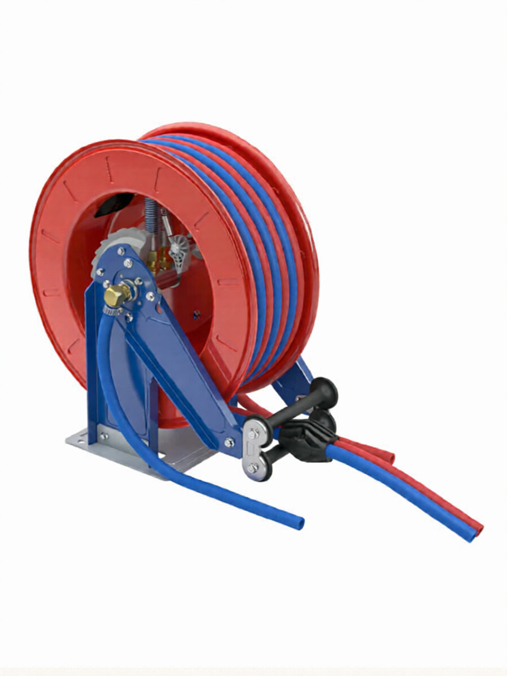 Автоматическая открытая катушка для кислорода/ацителена с двумя рукавами 10 мм х 15 м, 20 бар