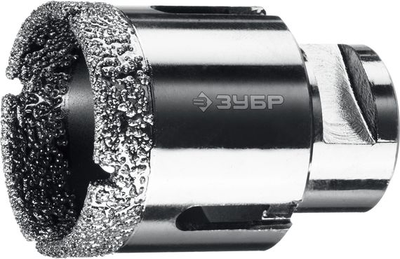 ЗУБР АВК, d 40 мм, (М14, 15 мм кромка), вакуумная алмазная коронка, Профессионал (29865-40)