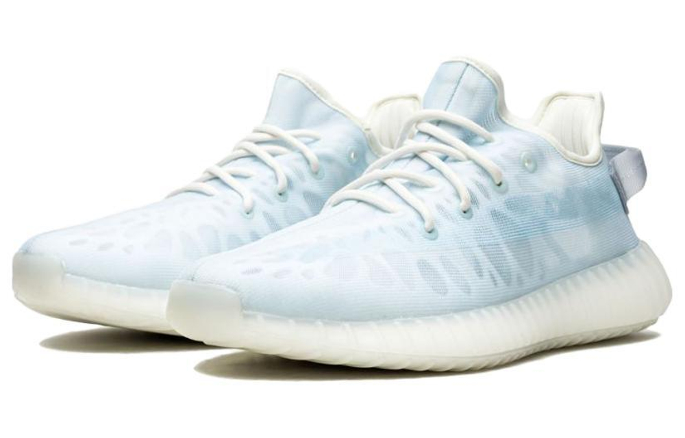 Adidas originals Yeezy Boost 350 V2 ice blue "Mono Ice" fabric shock absorption, non-slip, wear-resistant, breathable, lightweight, low-cut sports casual shoes for men and women